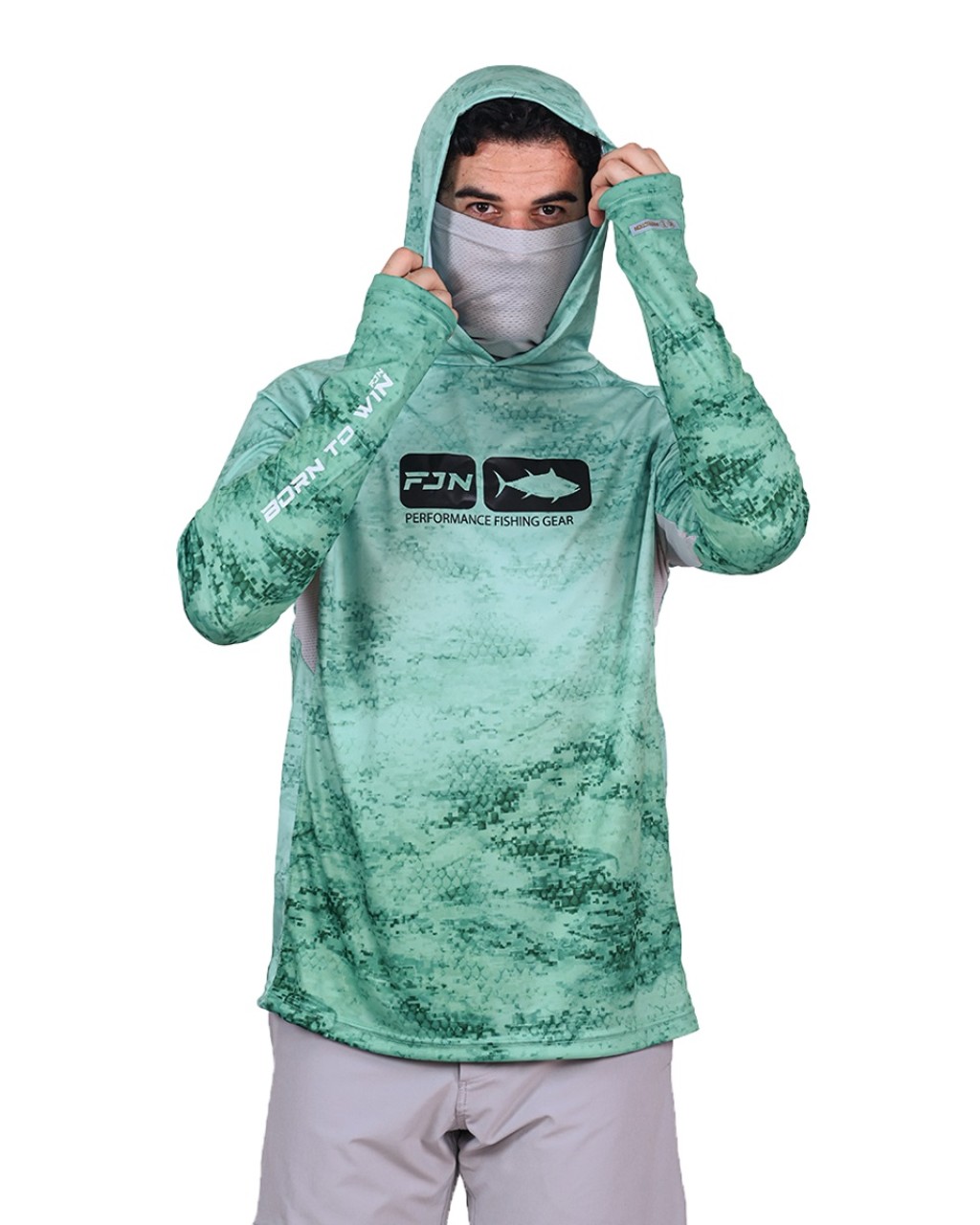 Fujin Pro Angler T-Shirt Green Wave (Large)