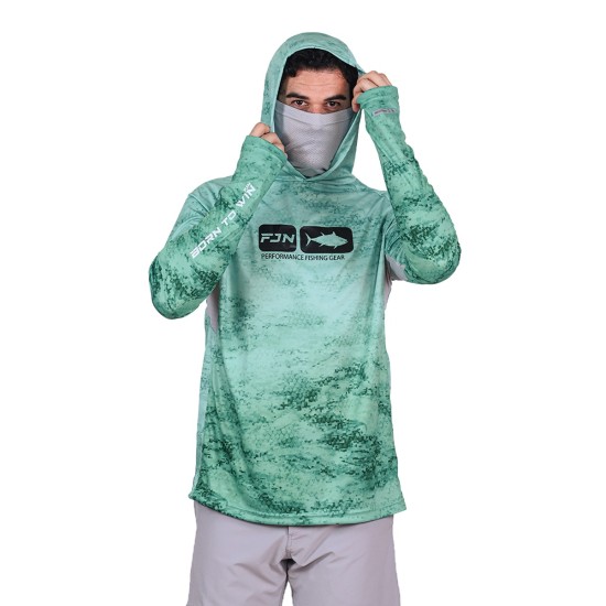 Fujin Pro Angler T-Shirt Green Wave Xxlarge (Xxl)