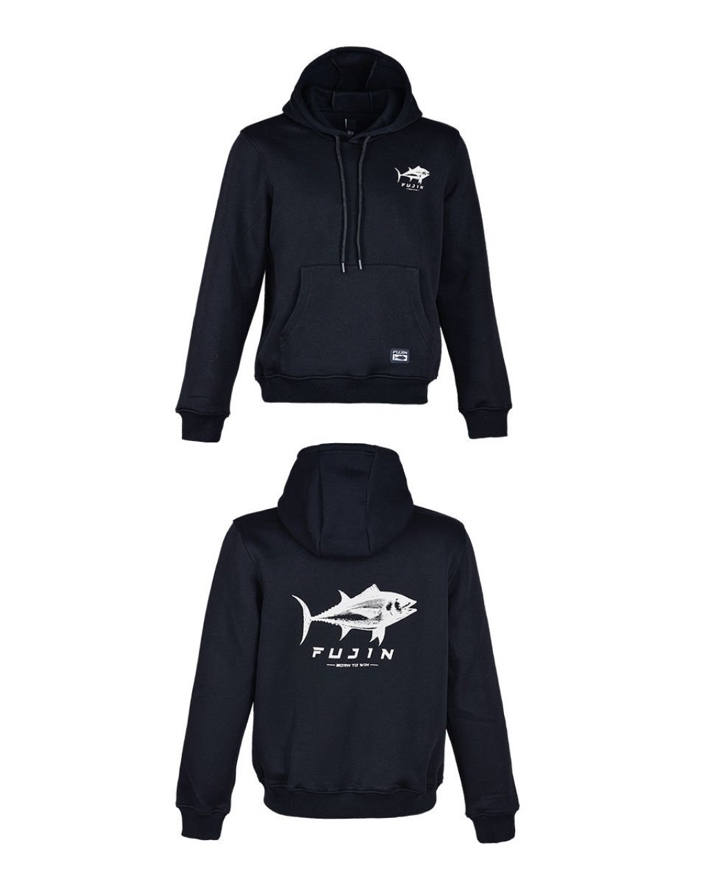 Fujin Tuna Hoodie Black Sweatshirt Erkek