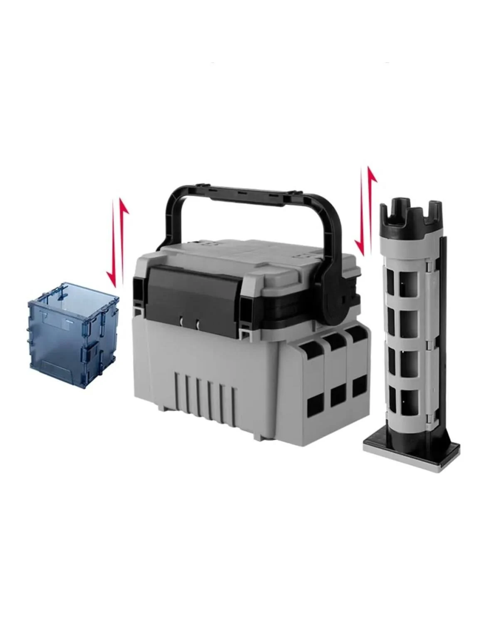 Shufa Çift Katli Ekstra Dayanikli Profesyonel Balıkçı Kutu Çanta 12L- Gri