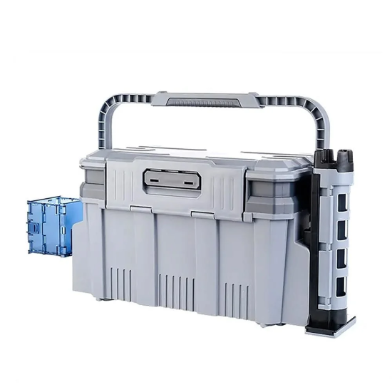 Shufa Çift Katli Ekstra Dayanikli Profesyonel Balıkçı Kutu Çanta 19,5L Gri