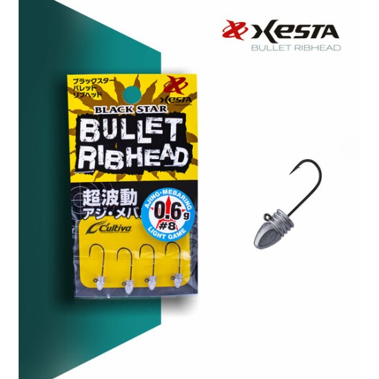 Xesta Bullet Rıbhead Jıg Head #8 4P 0.6G