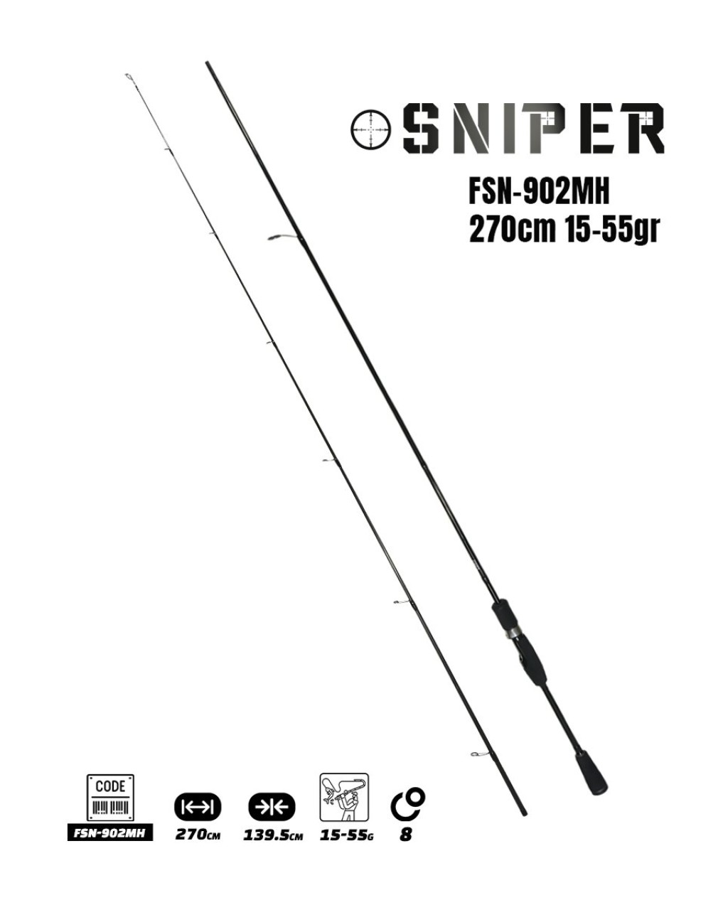 Fujin Sniper 270Cm 15-55Gr Spin Kamışı