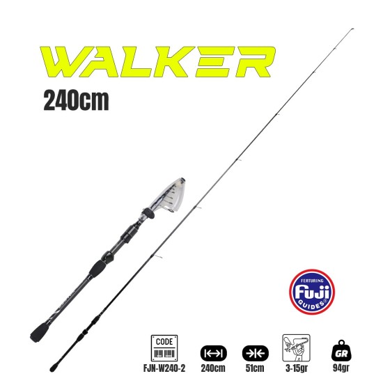 Fujin Walker 240Cm 3-15Gr Teleskopik Spin Kamışı