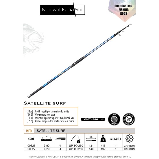 Nanıwaosakashı Satellıte Surf 4,20Cm 100-250Gr
