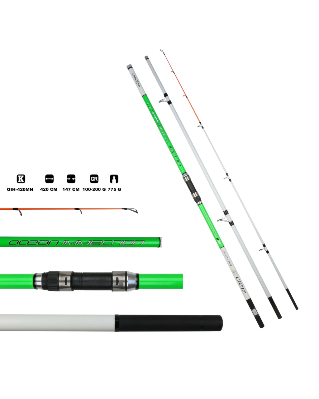 Ocean Immersion Hybrid 420 Mn Surf Kamışı 100-200 G