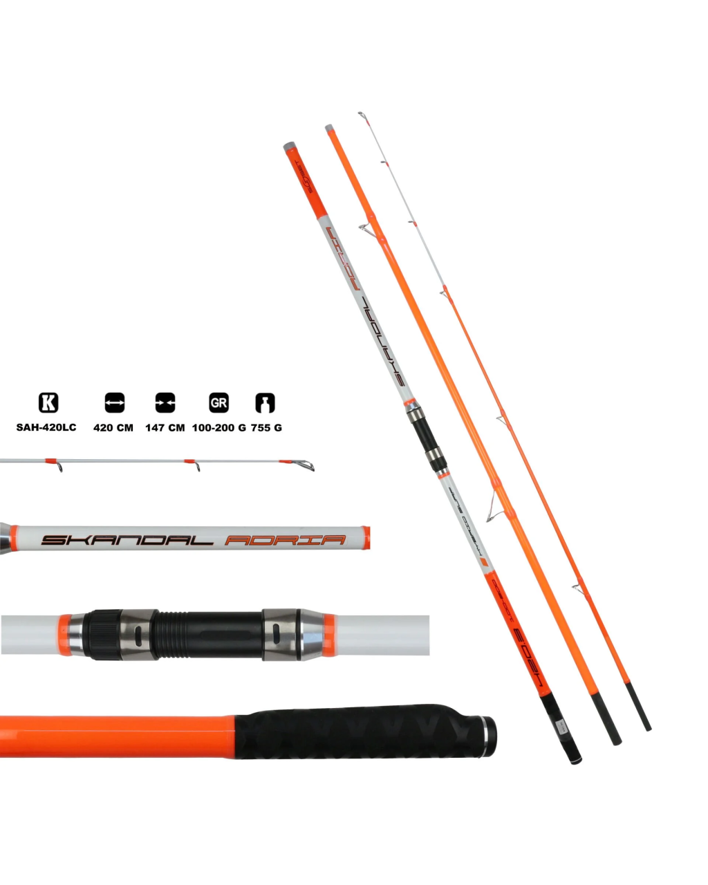 Skandal Adria Hybrid 420 Lc Surf Kamışı 100-200 G