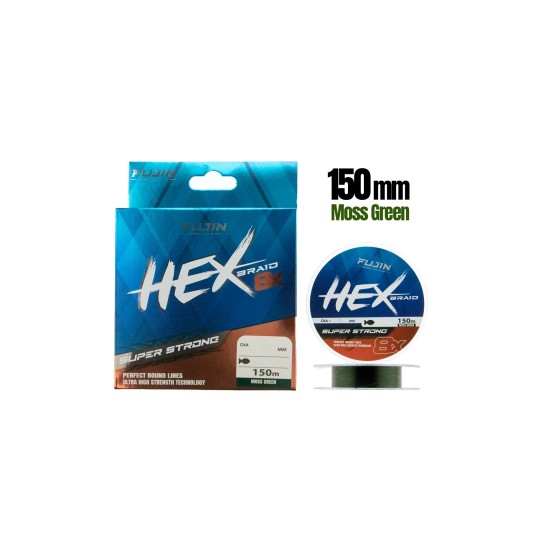 Fujin Hex 8X 150Mt. 0.18Mm Moss Green