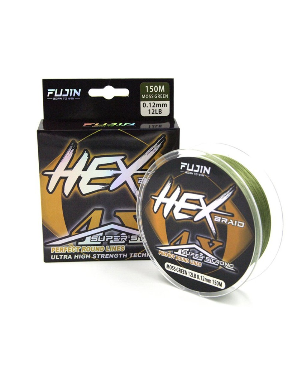 Fujin Hex 4X 150Mt. 0.10Mm Moss Green Pe Line