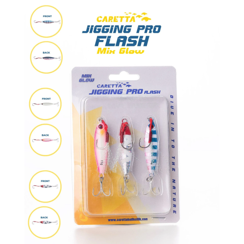 Caretta Jigging Pro Flash Jig Yem Mix Glow - 15 G