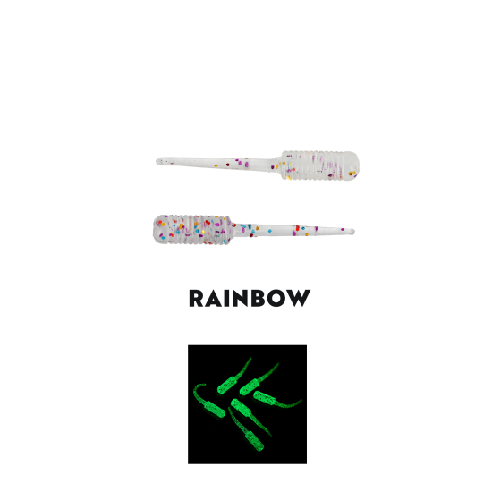 Fujin Baby Fry 2Cm Lrf Silikonu Rainbow Glitter