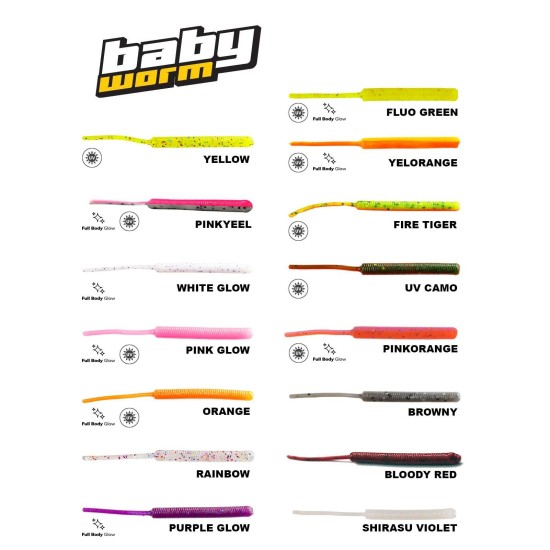 Fujin Baby Worm 5,2Cm Floating Fluo Green