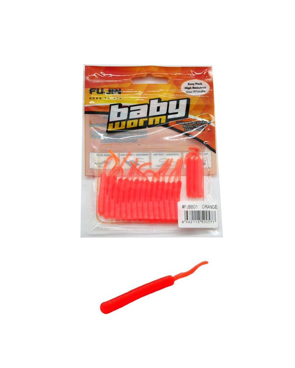Fujin Baby Worm Fjbw01 5,2Cm Floating Orange