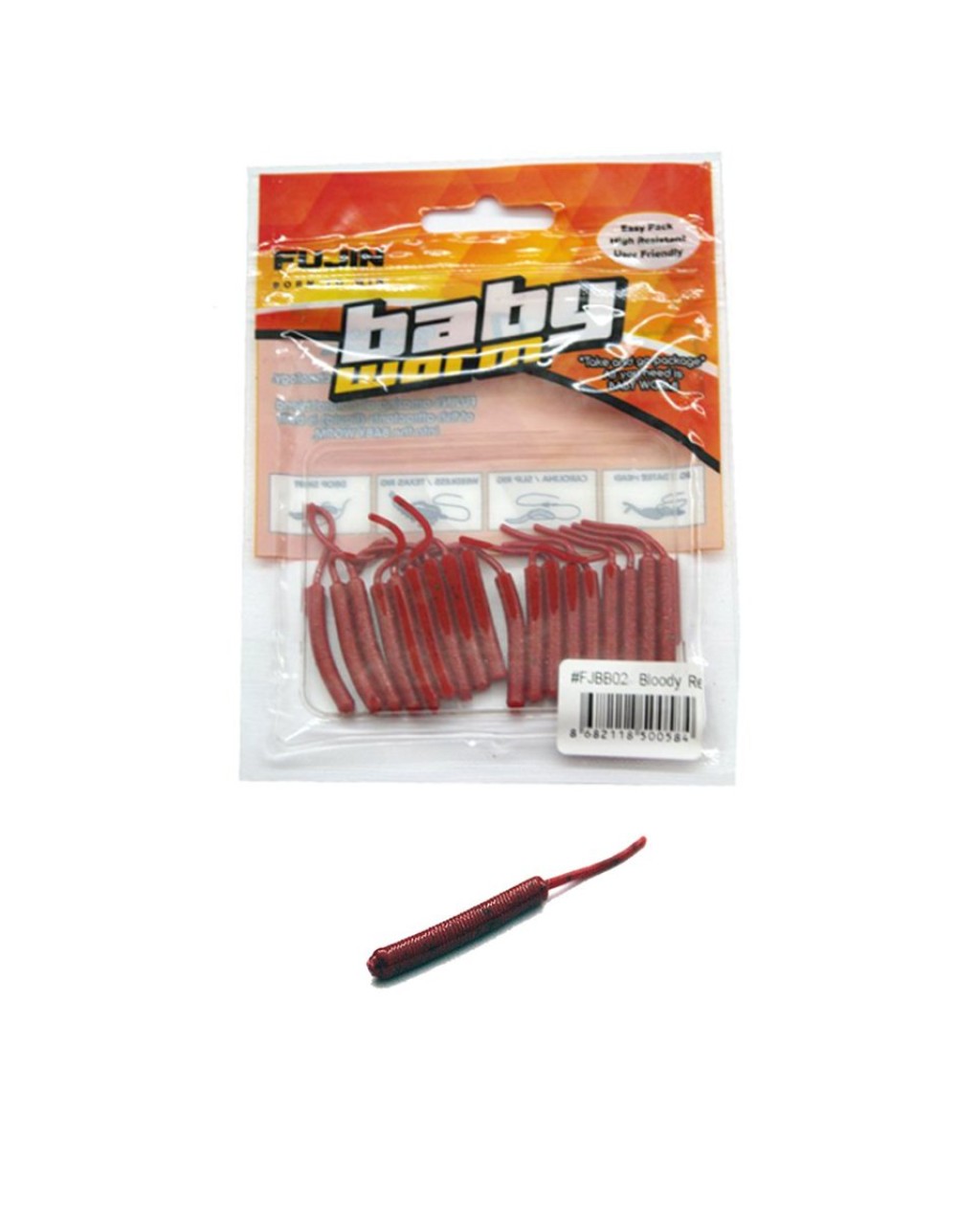 Fujin Baby Worm Fjbw02 5,2Cm Floating Bloody Red