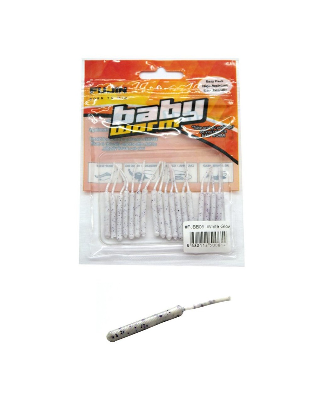 Fujin Baby Worm Fjbw05 5,2Cm Floating Pearl White