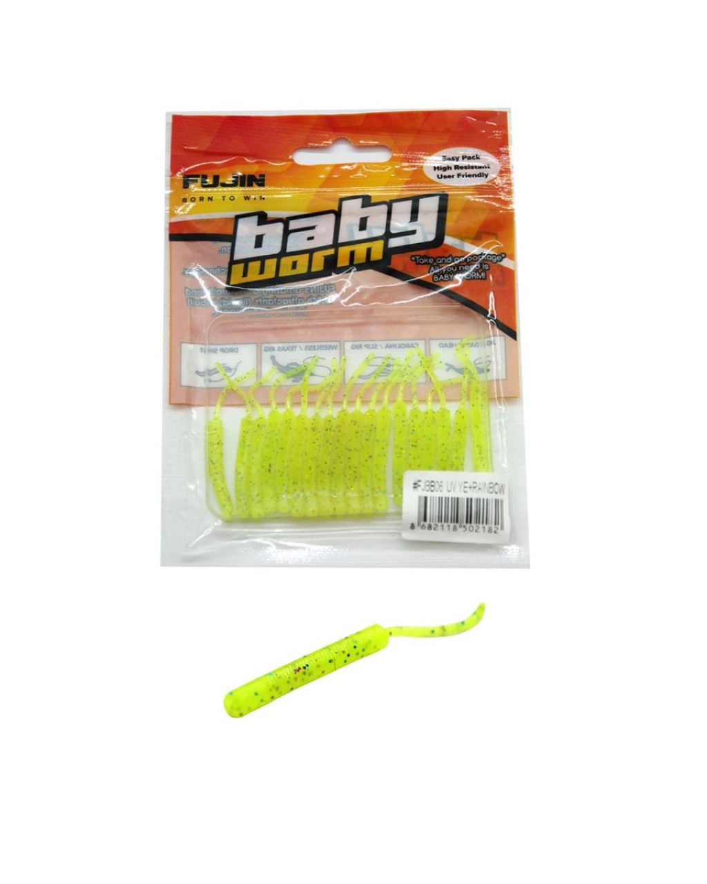 Fujin Baby Worm Fjbw07 5,2Cm Floating Yellow