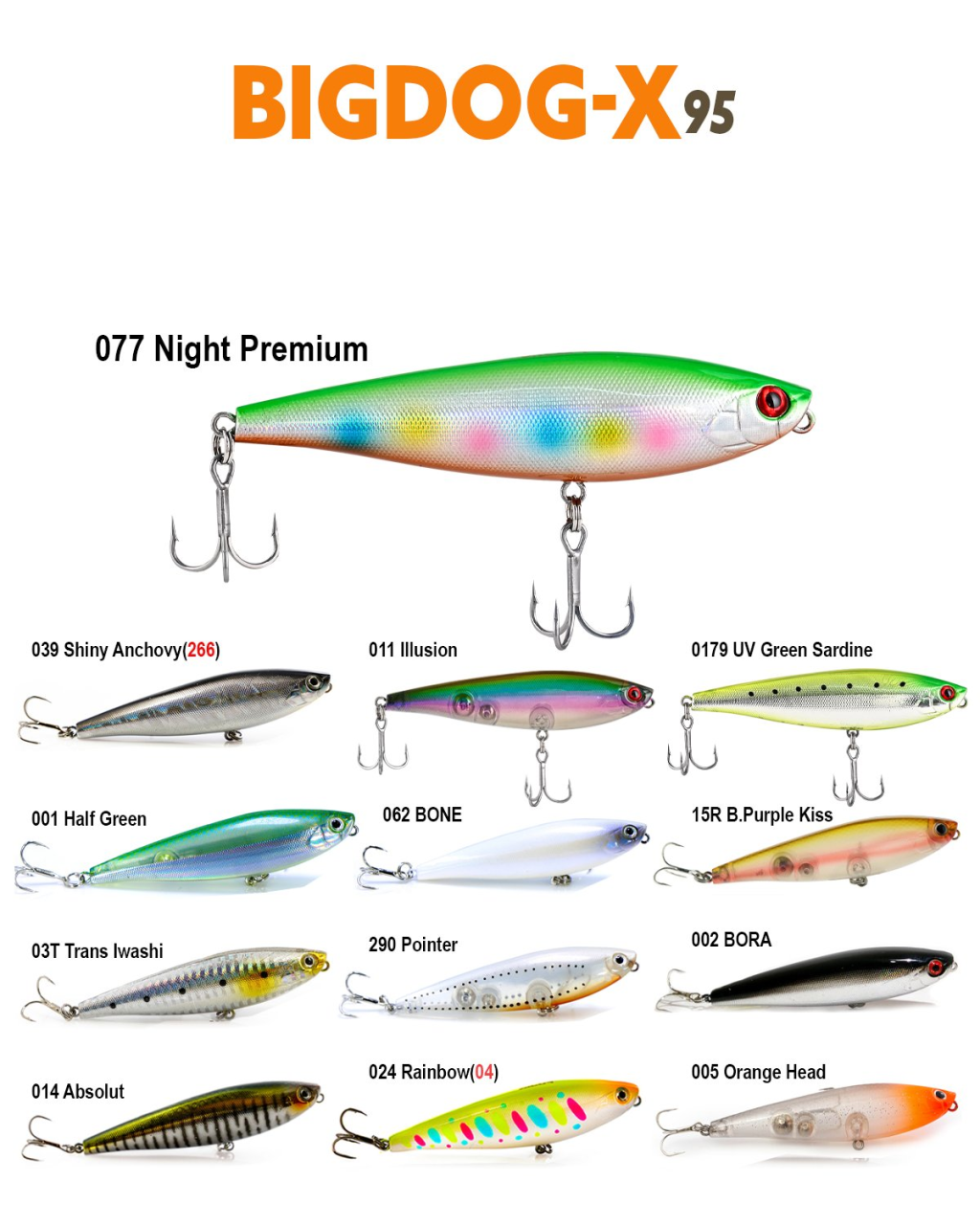 Fujin Big Dog-X Bdx-95Sw #039 Shiny Anchovy