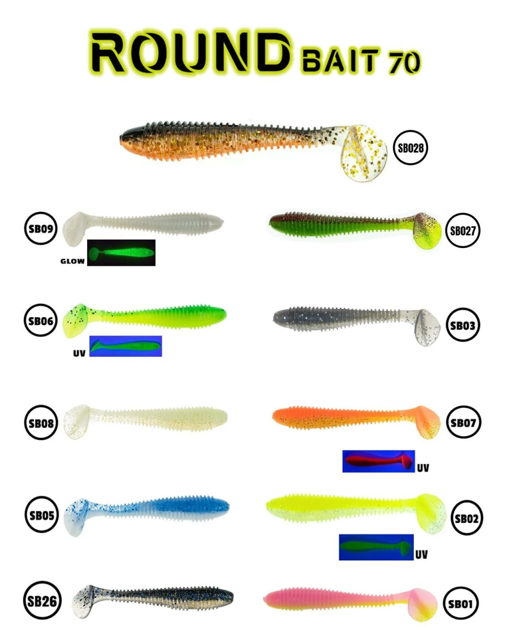 Fujin Round Bait 70Mm #Sb007 Silikon Balık