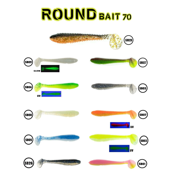 Fujin Round Bait 70Mm #Sb028 Silikon Balık