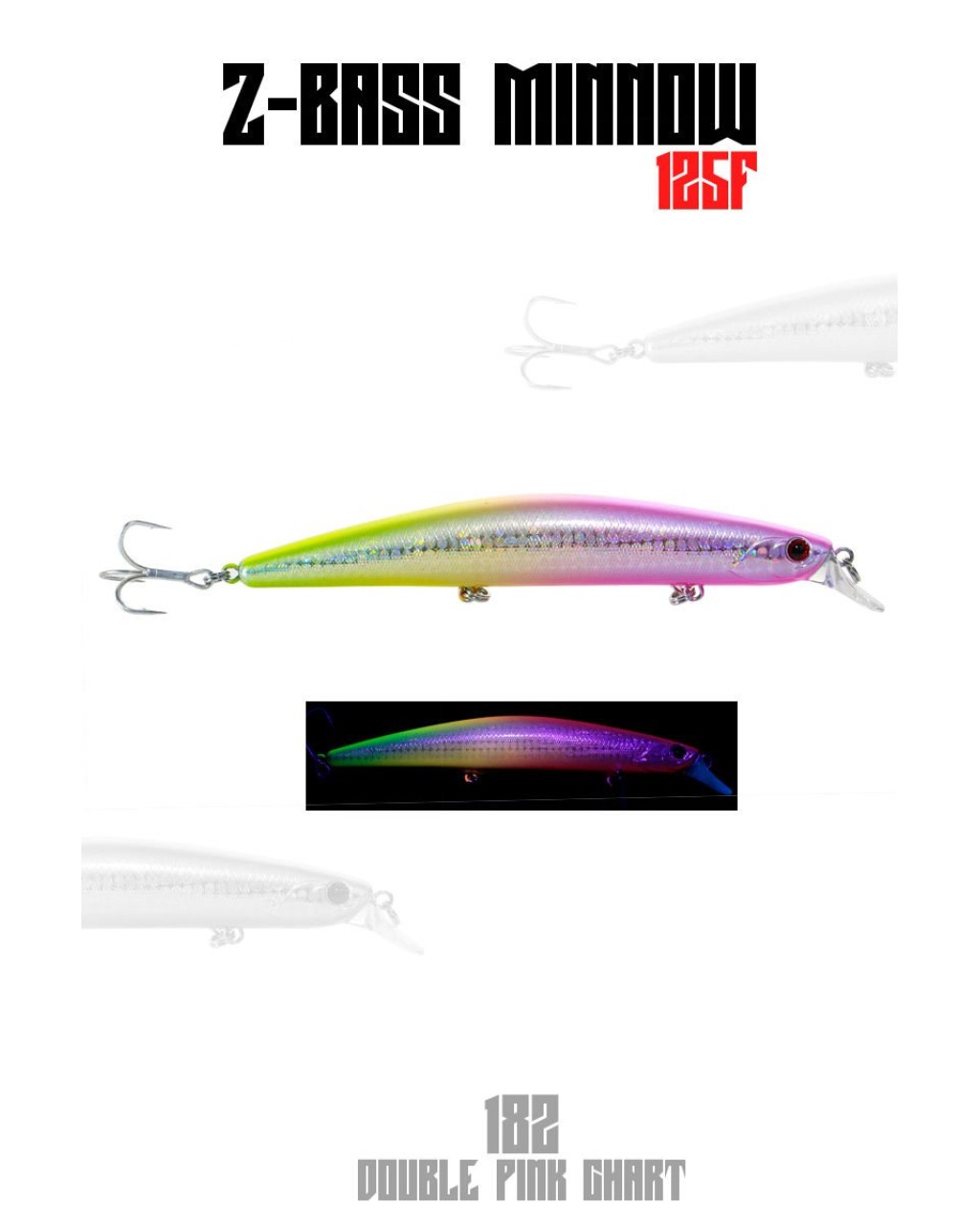 Fujin Z-Bass Minnow 125F 21Gr #182 D.Pink Chart