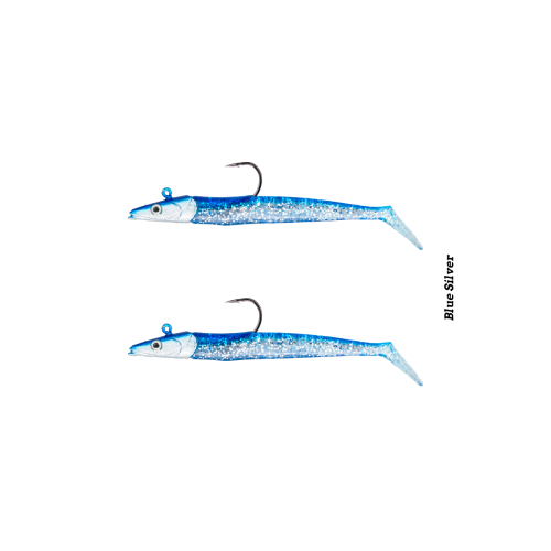 Fujin Zand Eel 11Cm 7Gr-14Gr Double Body+Head Silikon Balık Blue Silver