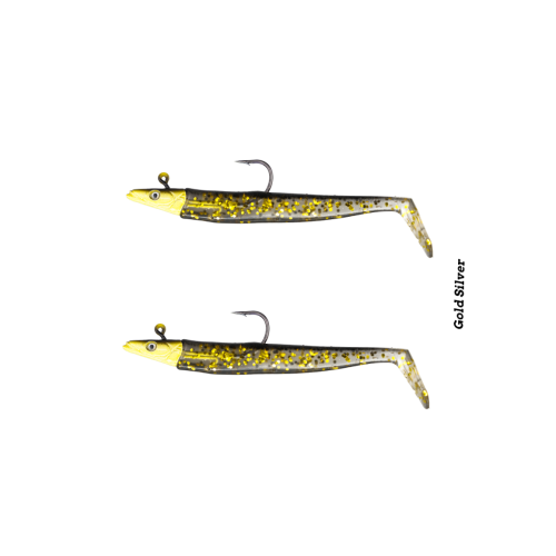 Fujin Zand Eel 11Cm 7Gr-14Gr Double Body+Head Silikon Balık Gold Silver