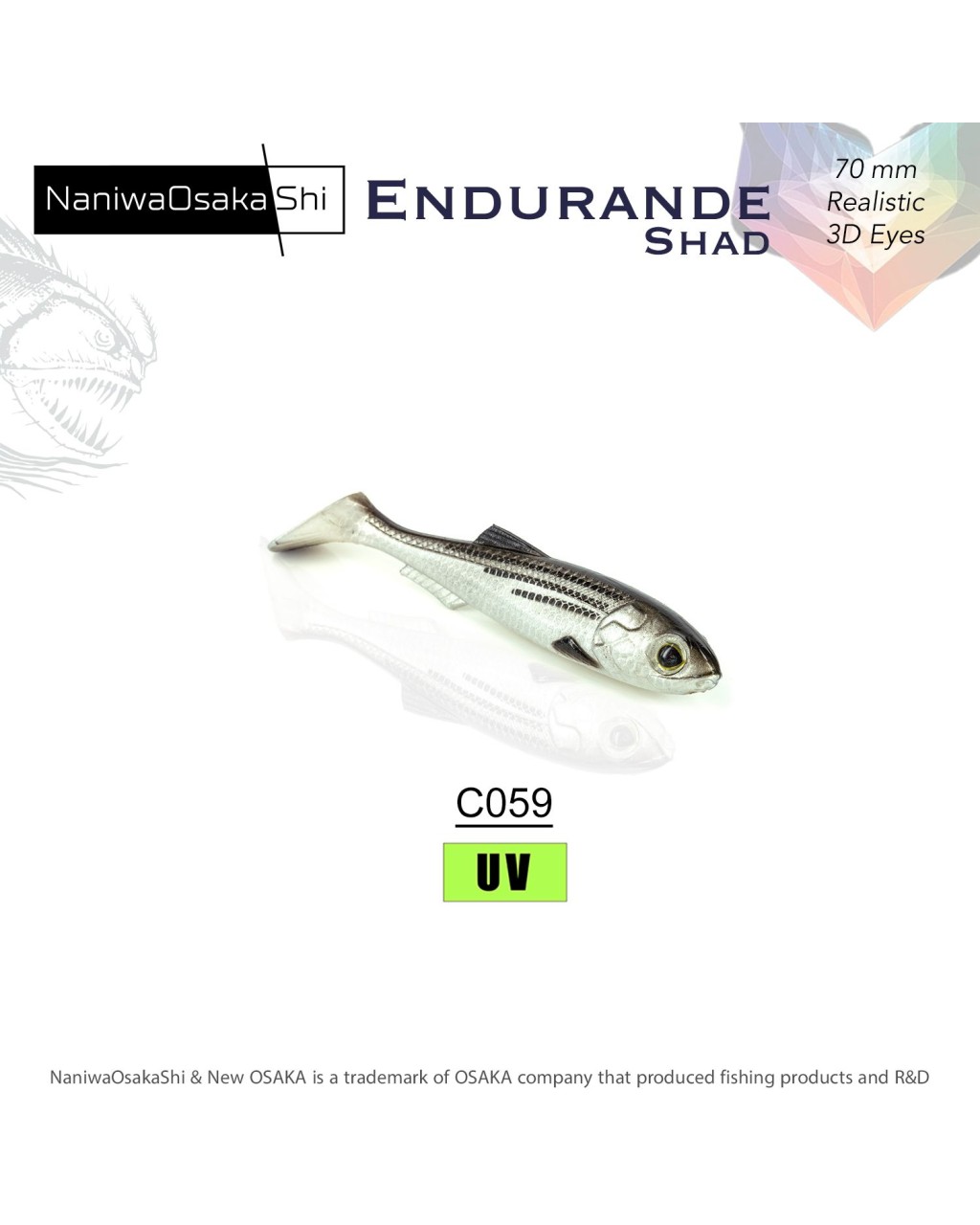 Nanıwaosakashı Endurande Shad 70Mm C059 Mullet