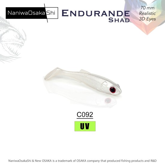 Nanıwaosakashı Endurande Shad 70Mm C092 Pearl White