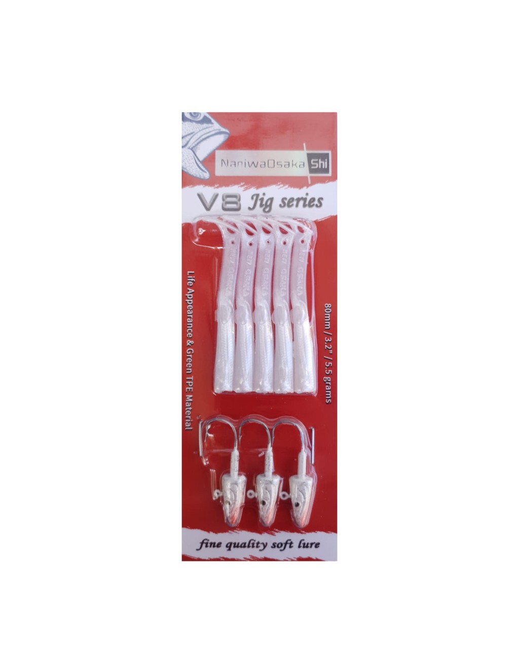 Osaka V8 Jig Series 8 Cm 5.5 Gr Silikon Yem Pearl Silver