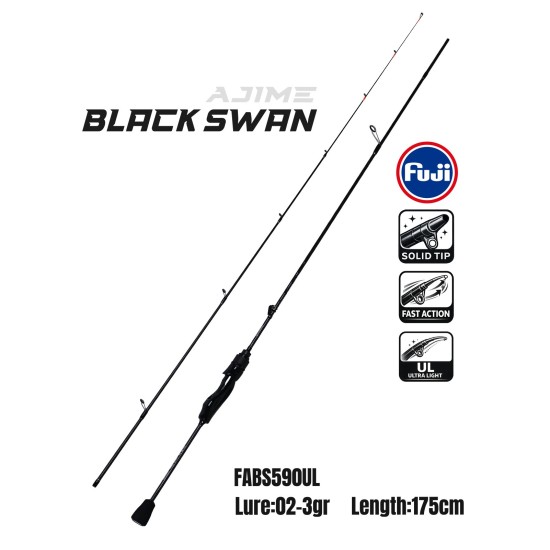 Fujin Ajime Black Swan 175cm 02-3gr Aji Lrf Kamışı