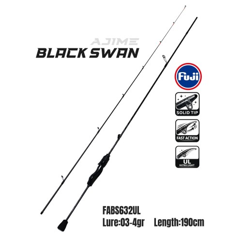 Fujin Ajime Black Swan 190cm 03-4gr Aji Lrf Kamışı