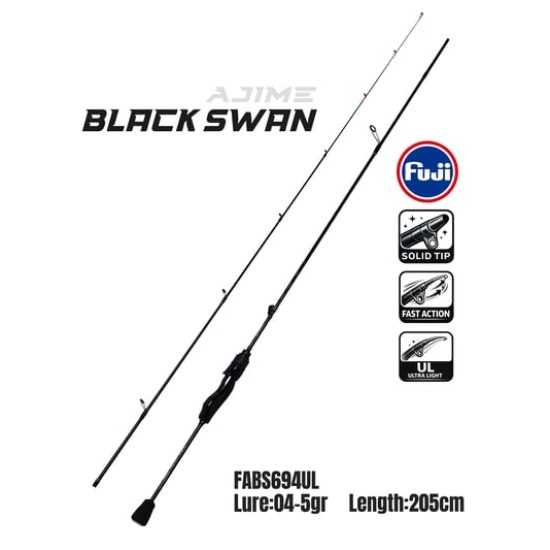 Fujin Ajime Black Swan 205cm 04-5gr Aji Lrf Kamışı
