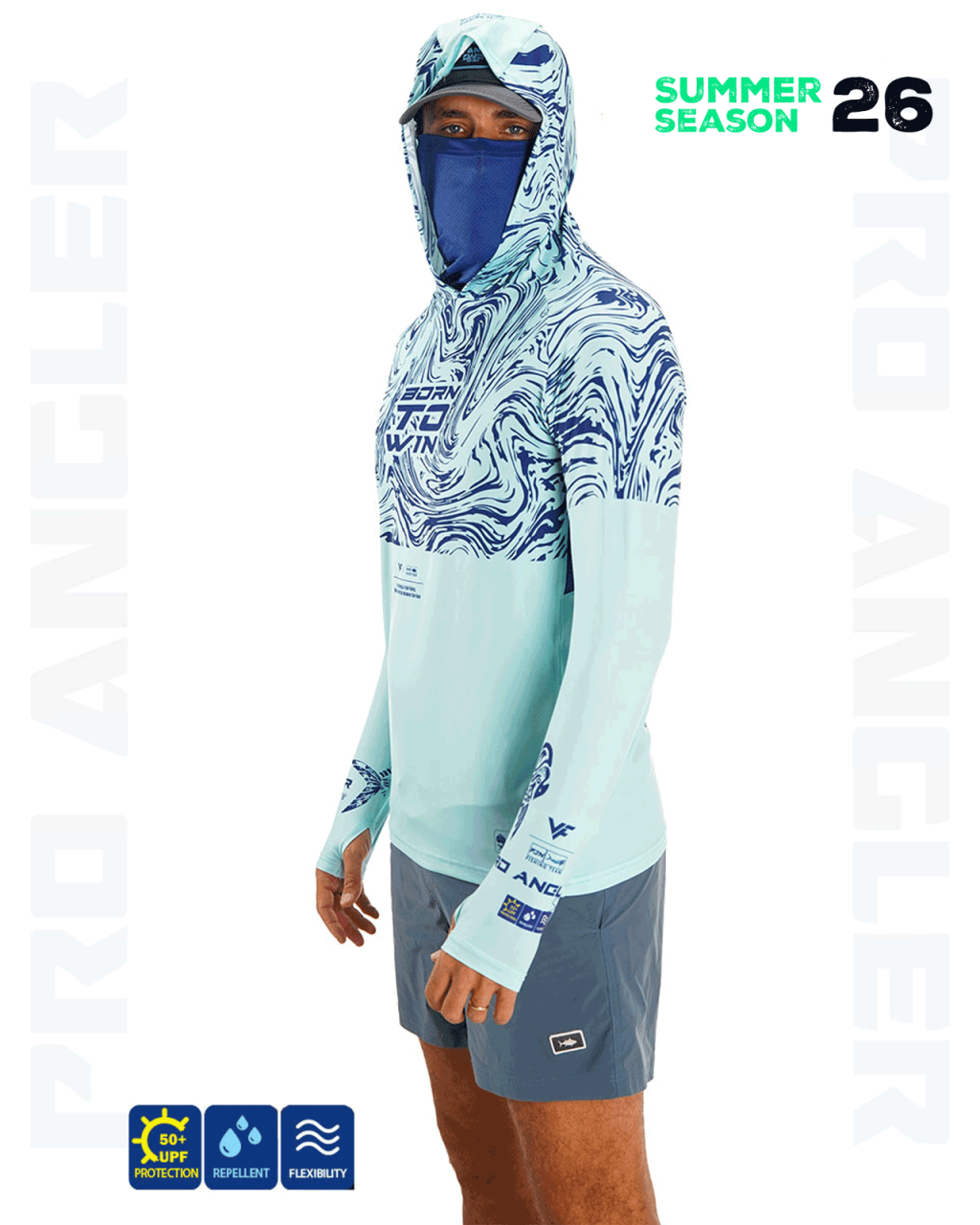 Fujin Pro Angler S26 Buff Hoodie Izohips Mint