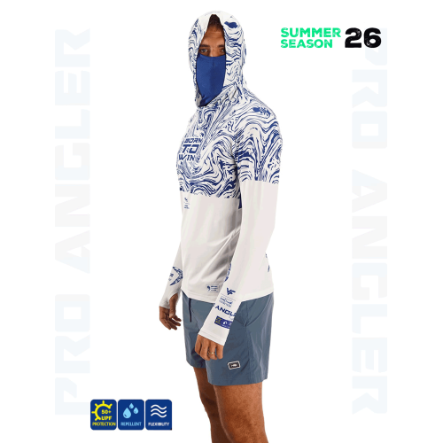 Fujin Pro Angler S26 Buff&Hoodie Izohips White Blue
