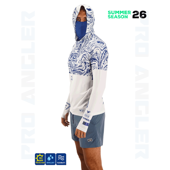 Fujin Pro Angler S26 Buff&Hoodie Izohips White Blue Fujin Pro Angler S26 Buff&Hoodie Izohips White Blue