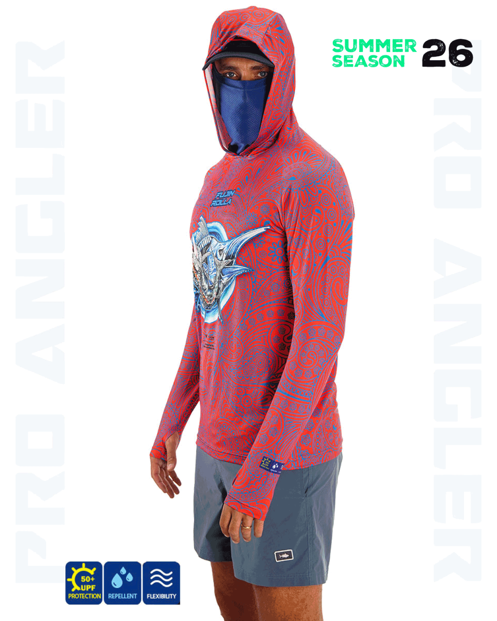 Fujin Rolla S26 Buff Hoodie Swordfish Red