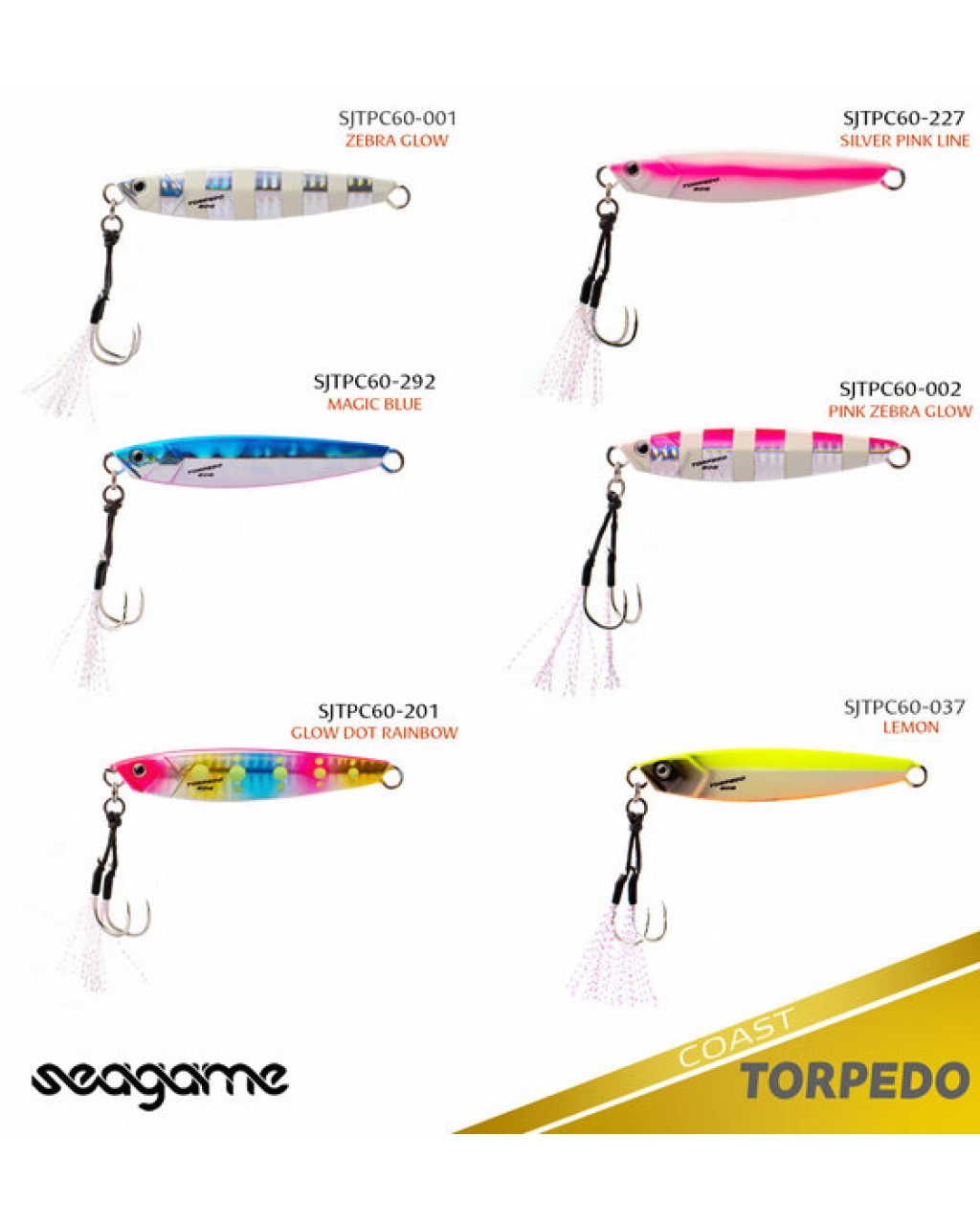 Seagame Torpedo Coast 60G Jig Yem