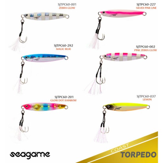 Seagame Torpedo Coast 60G Jig Yem